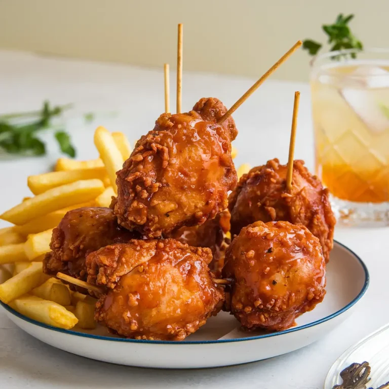 Chicken Lollipop with potato fries