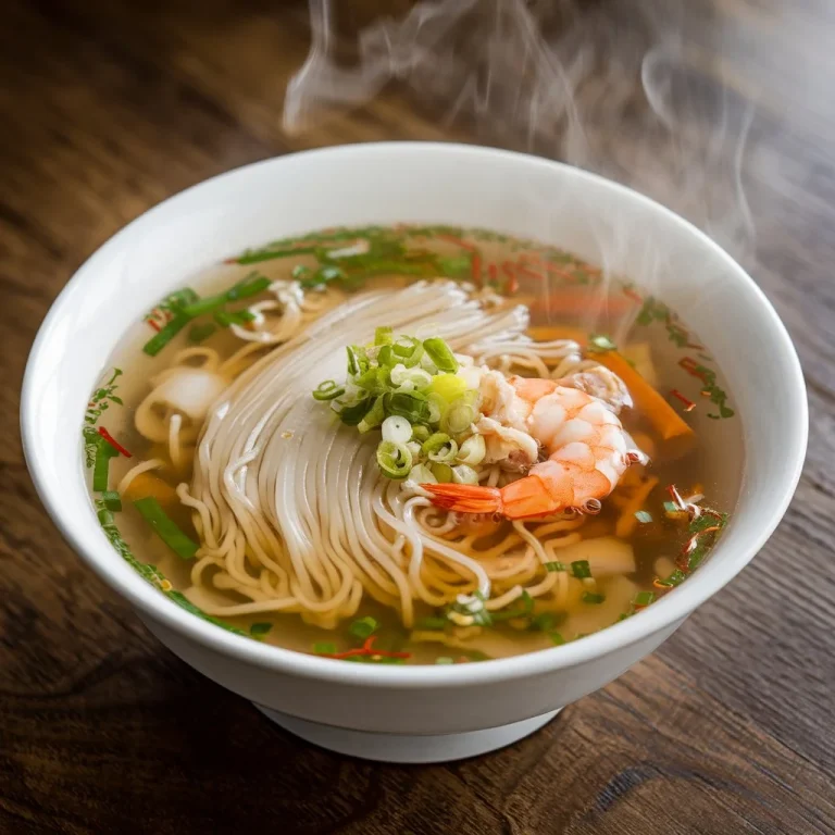 Sotanghon Soup with noodles,chicken,beef, Amber menu