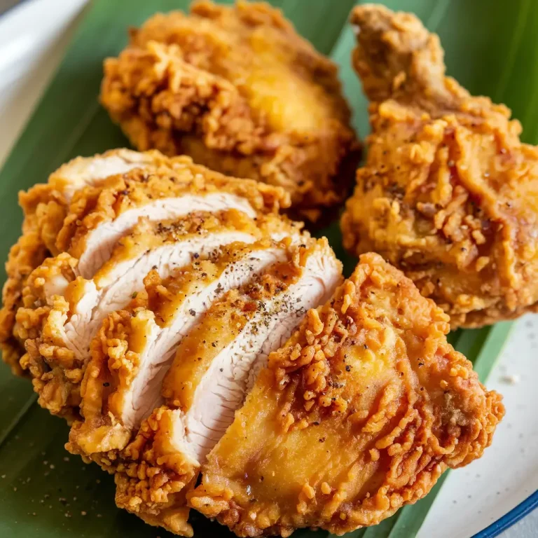 golden fried chicken, with sauce and eggs, amber menu