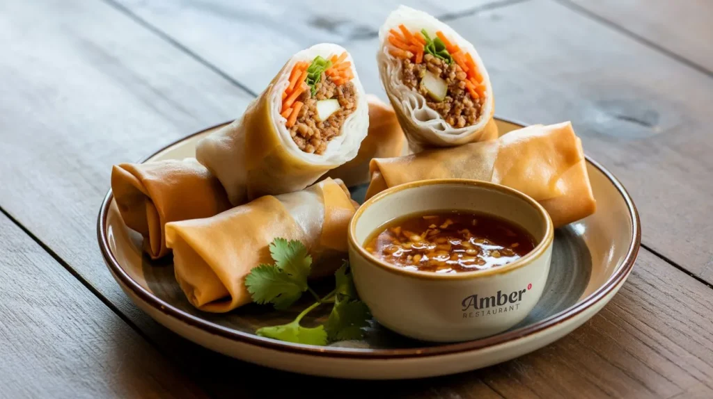 Fresh Lumpiang Ubod 1 Fresh Lumpiang Ubod Spring Rolls - Amber Menu