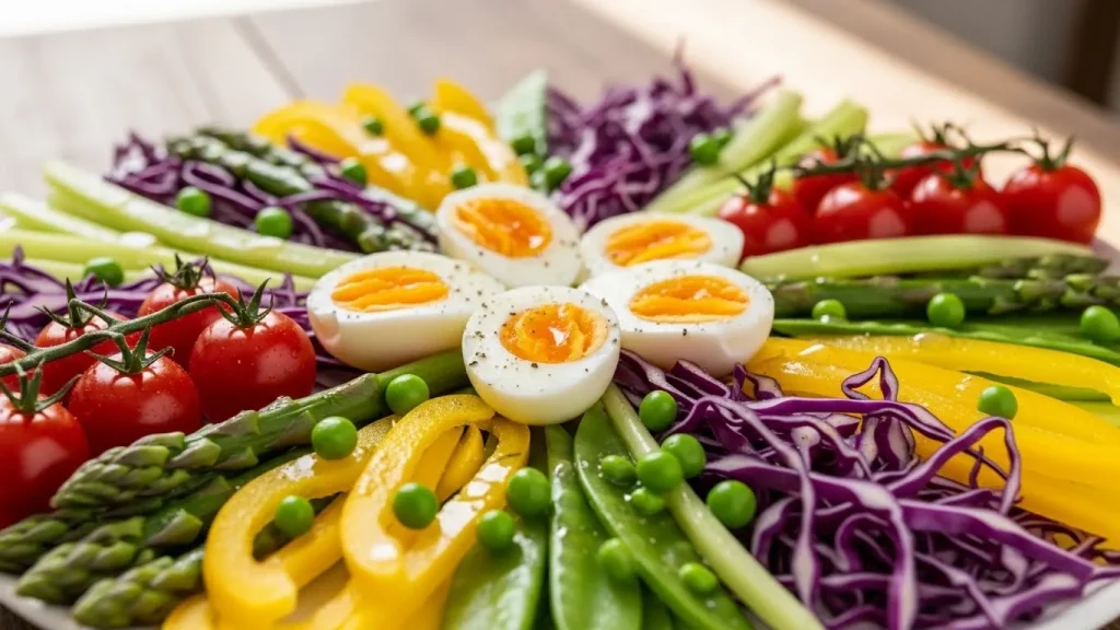 Assorted Vegetables With Quail Eggs 2